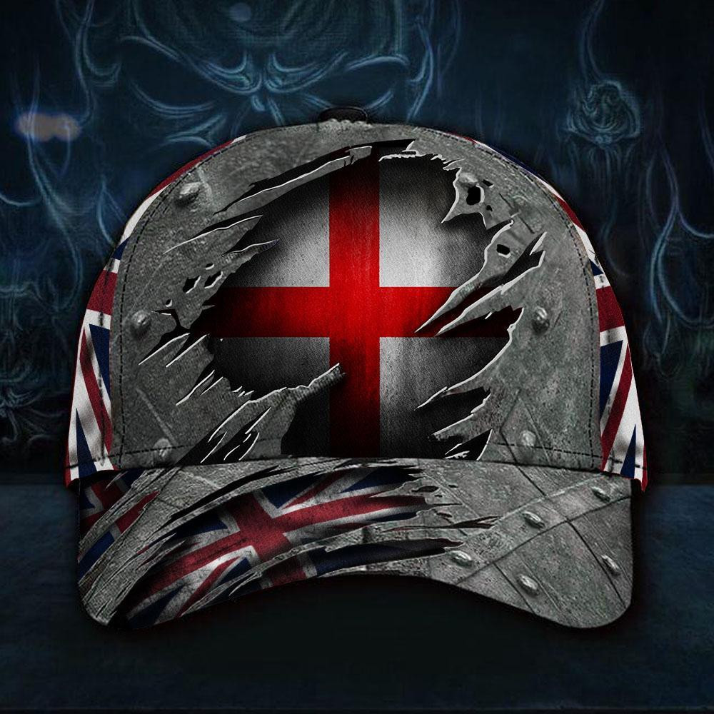 Adeenyc England 3D Hat Print Union Jack Flag Cap Vintage Hat England Hats For English Trucker Gift Classic Cap Trucker Hats Custom Hats Gifts For Men & Women