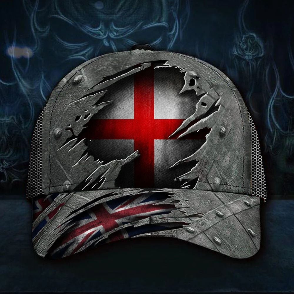 Adeenyc England 3D Hat Print Union Jack Flag Classic Cap Vintage Hat England Hats For English Men Gift Trucker Hats Custom Hats Gifts For Men & Women