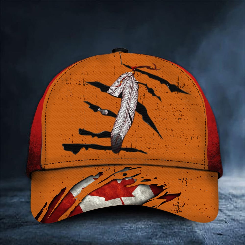 Adeenyc Every Child Matters Hat Canada Flag Orange Day Canada Movement Merch Trucker Hats Custom Hats Gifts For Men & Women