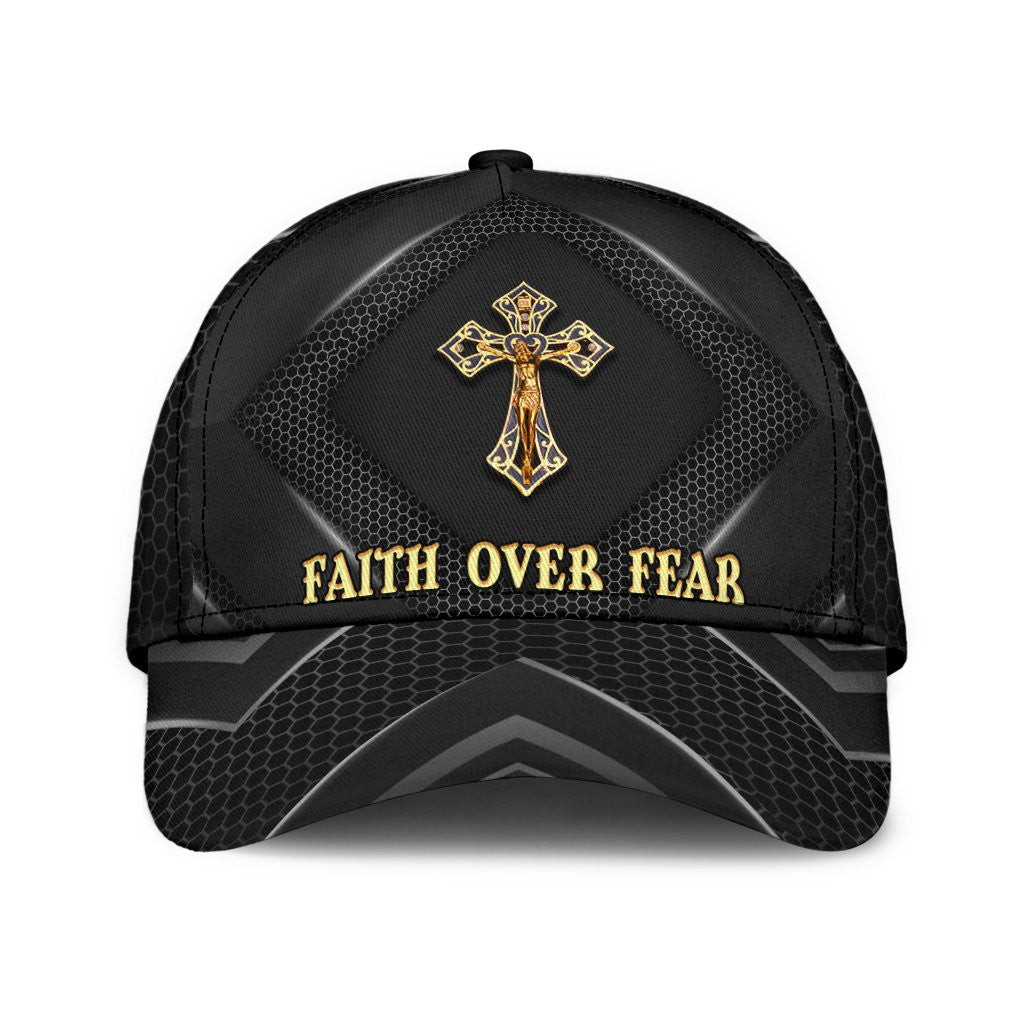 Adeenyc Faith Over Fear Classic Cap All Over Print Trucker Hats Custom Hats Gifts For Men & Women