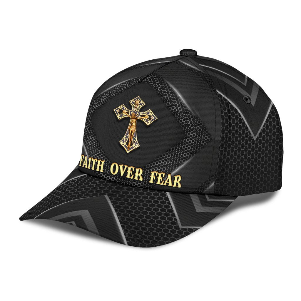 Adeenyc Faith Over Fear Classic Cap All Over Print Trucker Hats Custom Hats Gifts For Men & Women