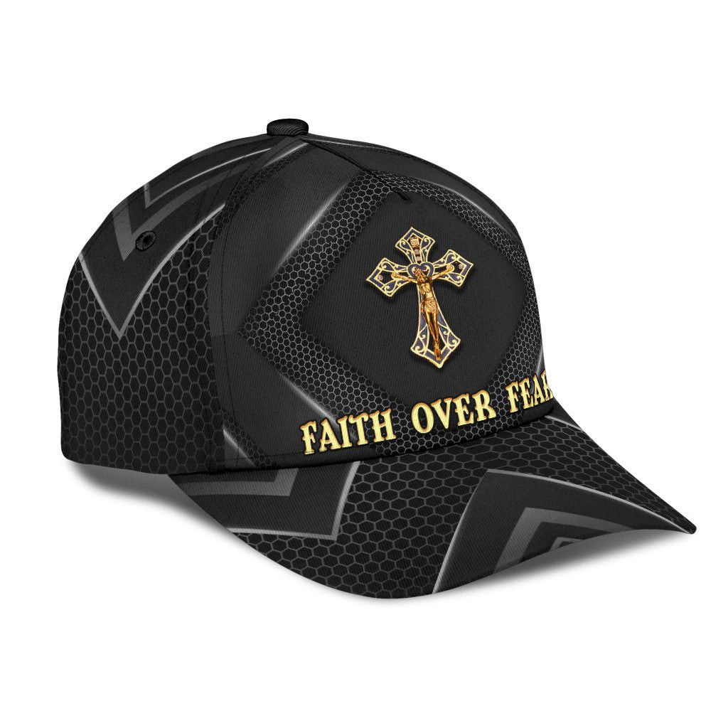 Adeenyc Faith Over Fear Classic Cap All Over Print Trucker Hats Custom Hats Gifts For Men & Women