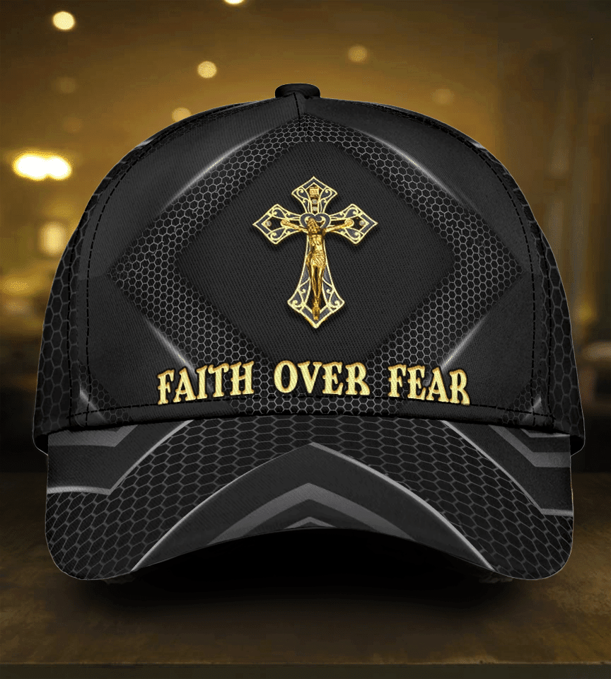 Adeenyc Faith Over Fear Classic Cap All Over Print Trucker Hats Custom Hats Gifts For Men & Women