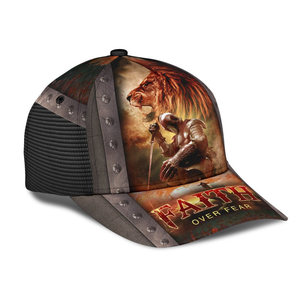 Adeenyc Faith Over Fear Vertical Classic Cap All Over Print Trucker Hats Custom Hats Gifts For Men & Women