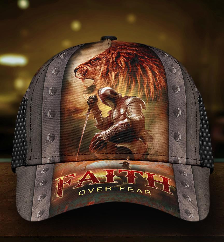 Adeenyc Faith Over Fear Vertical Classic Cap All Over Print Trucker Hats Custom Hats Gifts For Men & Women