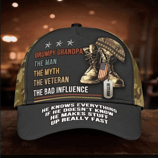 Adeenyc Father's Day Baseball Classic Cap, Cool Gift Idea For Veteran Dad Trucker Hats Custom Hats Gifts For Men & Women