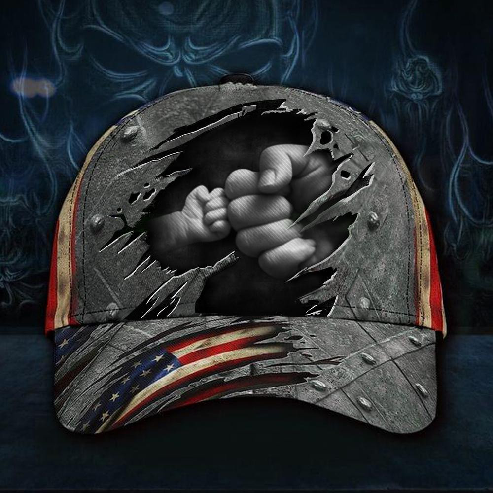 Adeenyc Fathers Day Hat 3D Vintage Unique USA Flag Cap First Fathers Day Gift For Husband Idea Classic Cap Trucker Hats Custom Hats Gifts For Men & Women