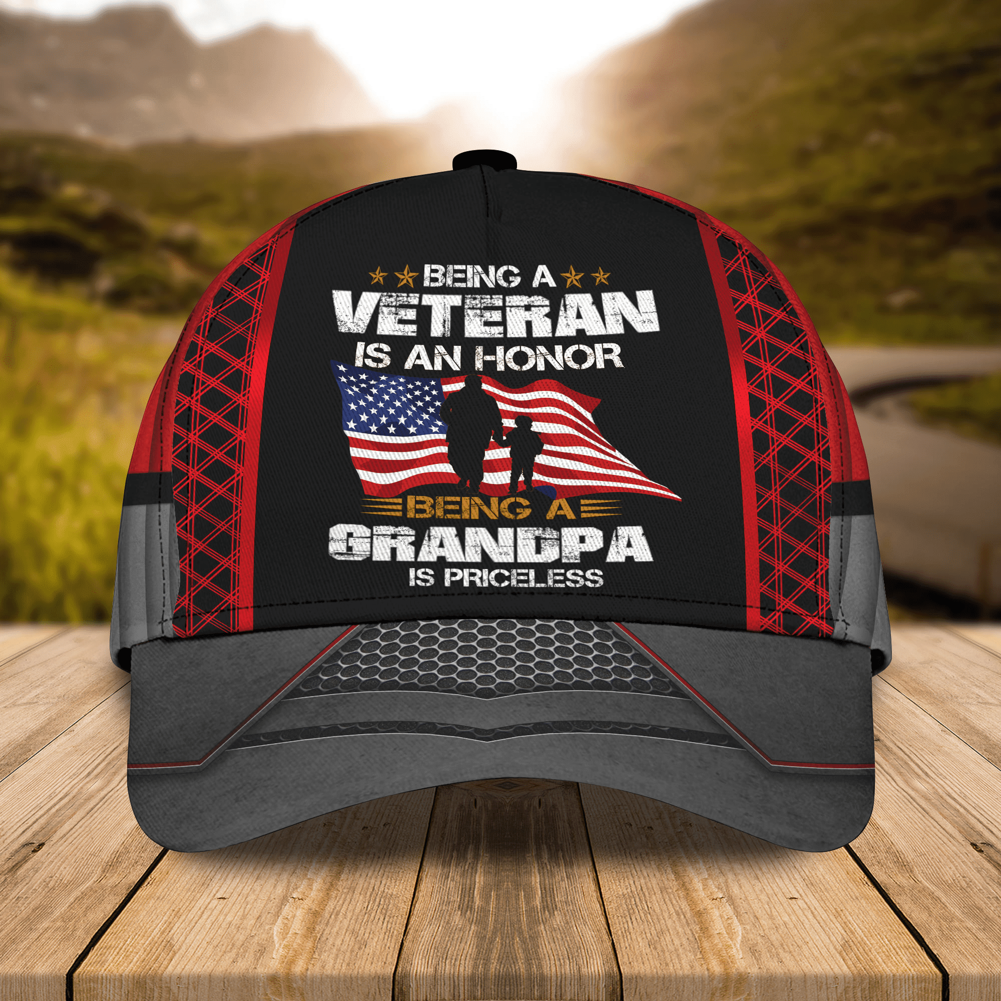 Adeenyc Father's Day Veteran Classic Cap, Gift Idea For Dad Trucker Hats Custom Hats Gifts For Men & Women