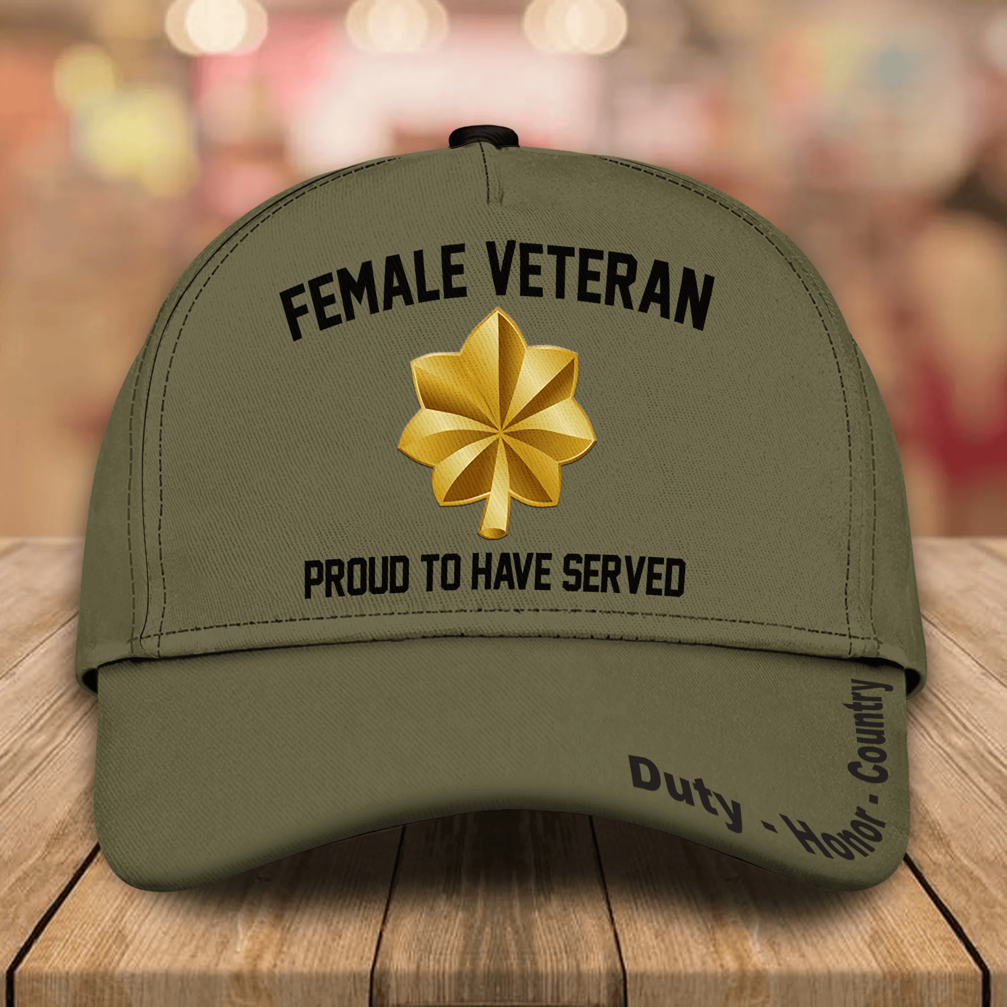 Adeenyc Female Veteran Custom Cap Proudly Served Personalized Gift Trucker Hats Custom Hats Gifts For Men & Women