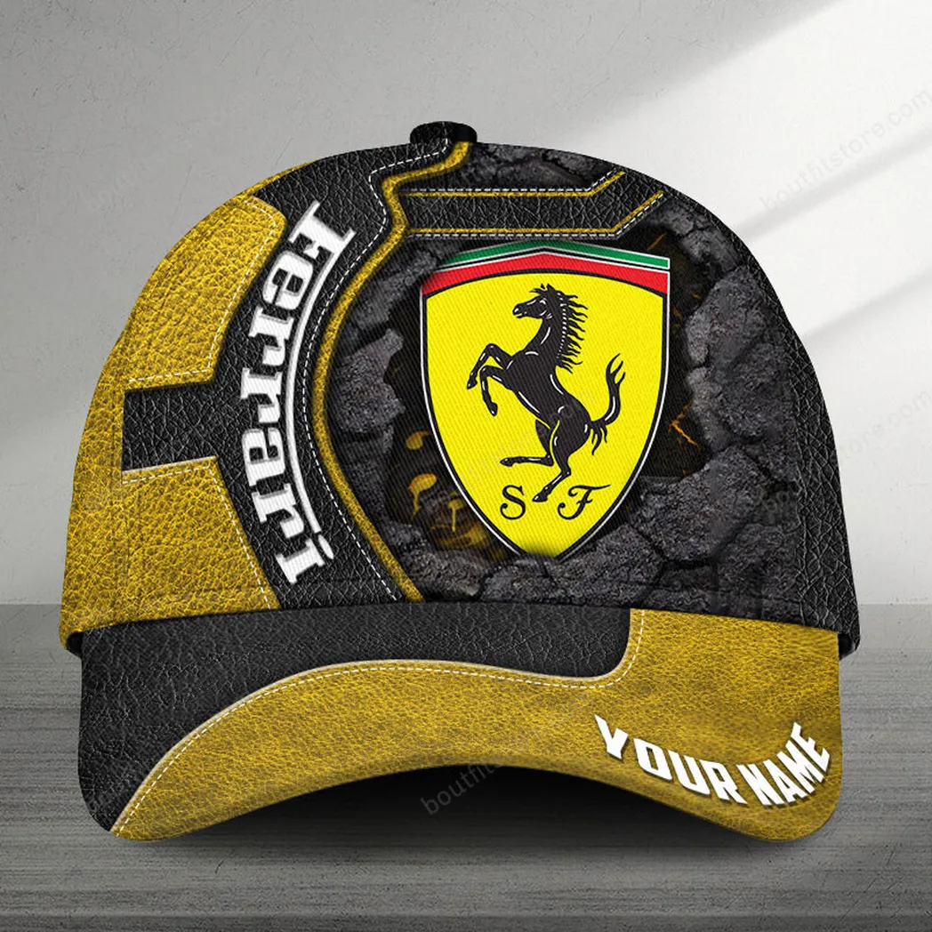 Adeenyc Ferrari Cap for Car Lovers, Hat 3d Baseball Cap Classic Hat 