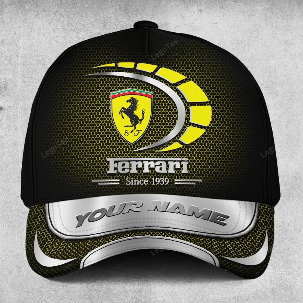 Adeenyc Ferrari Classic Cap, Hat 3d Baseball Cap Classic Hat 