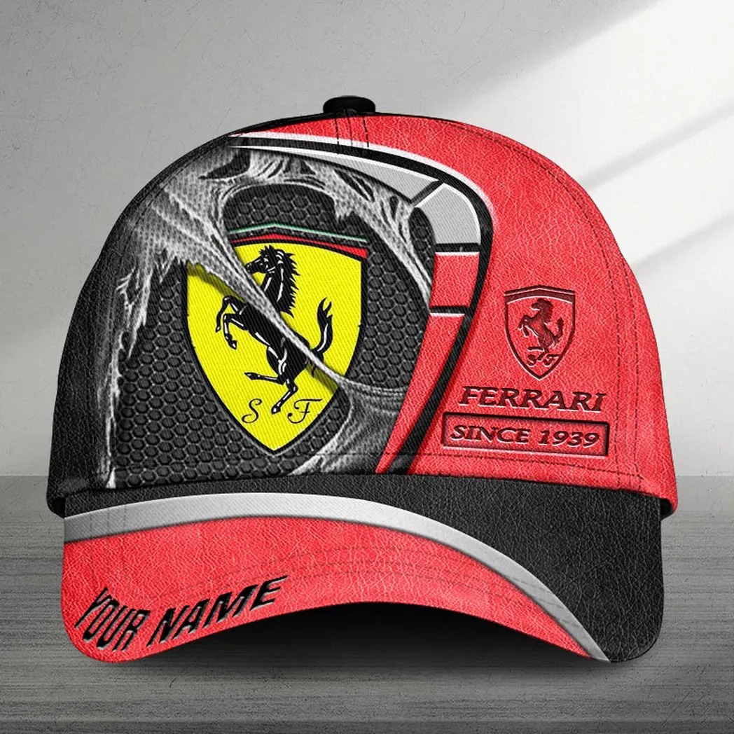 Adeenyc Ferrari Classic Cap, Personalized Hat 3d Baseball Cap Classic Hat 