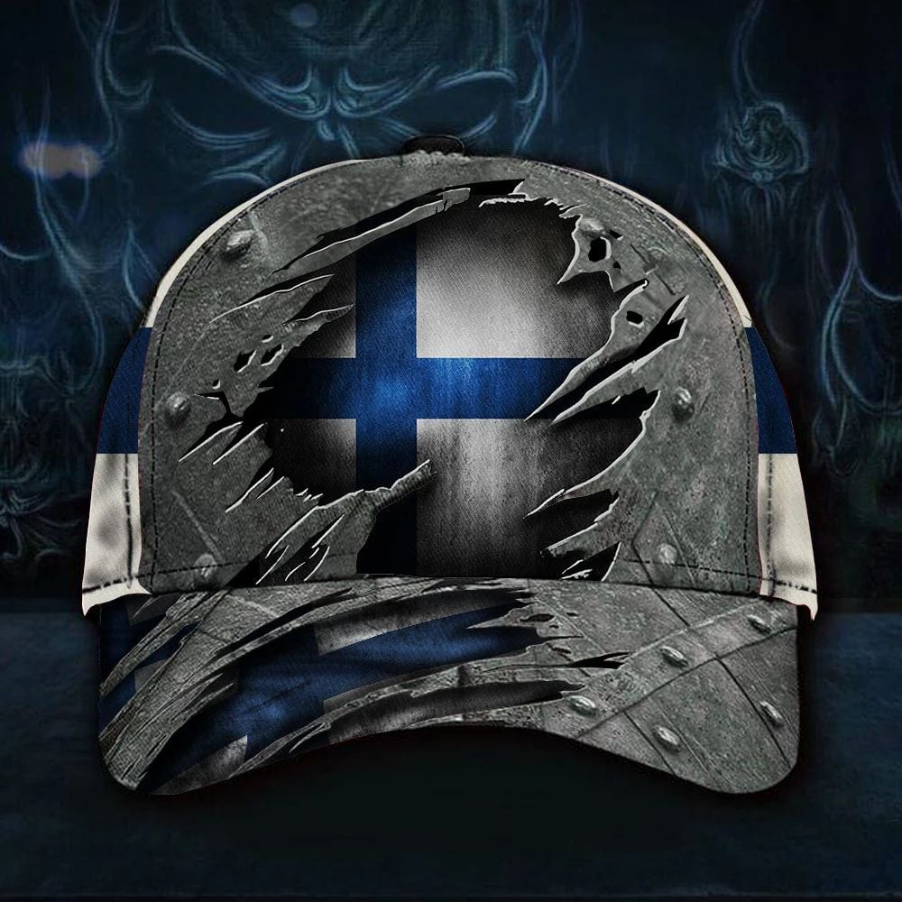 Adeenyc Finnish Hat 3D Vintage Old Retro Patriotic Country Flag Finland Classic Cap Mens Finnish Gift Trucker Hats Custom Hats Gifts For Men & Women