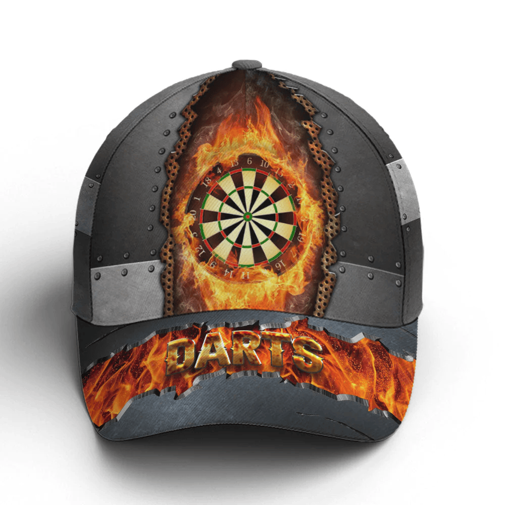 Adeenyc Fire Darts Metallic Style Baseball Cap All Over Print Trucker Hats Custom Hats Gifts For Men & Women