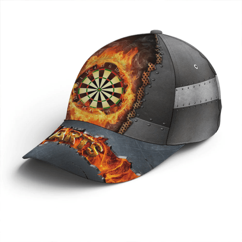 Adeenyc Fire Darts Metallic Style Baseball Cap All Over Print Trucker Hats Custom Hats Gifts For Men & Women