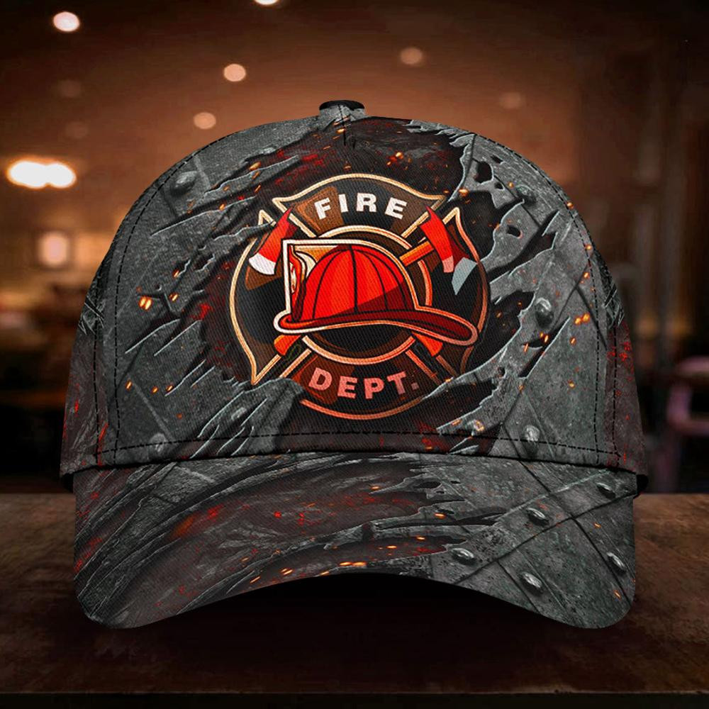 Adeenyc Fire Department Firefighter Ball Cap Honor Fireman Firefighter Dad Gift Fathers Day Ideas Classic Cap Trucker Hats Custom Hats Gifts For Men & Women