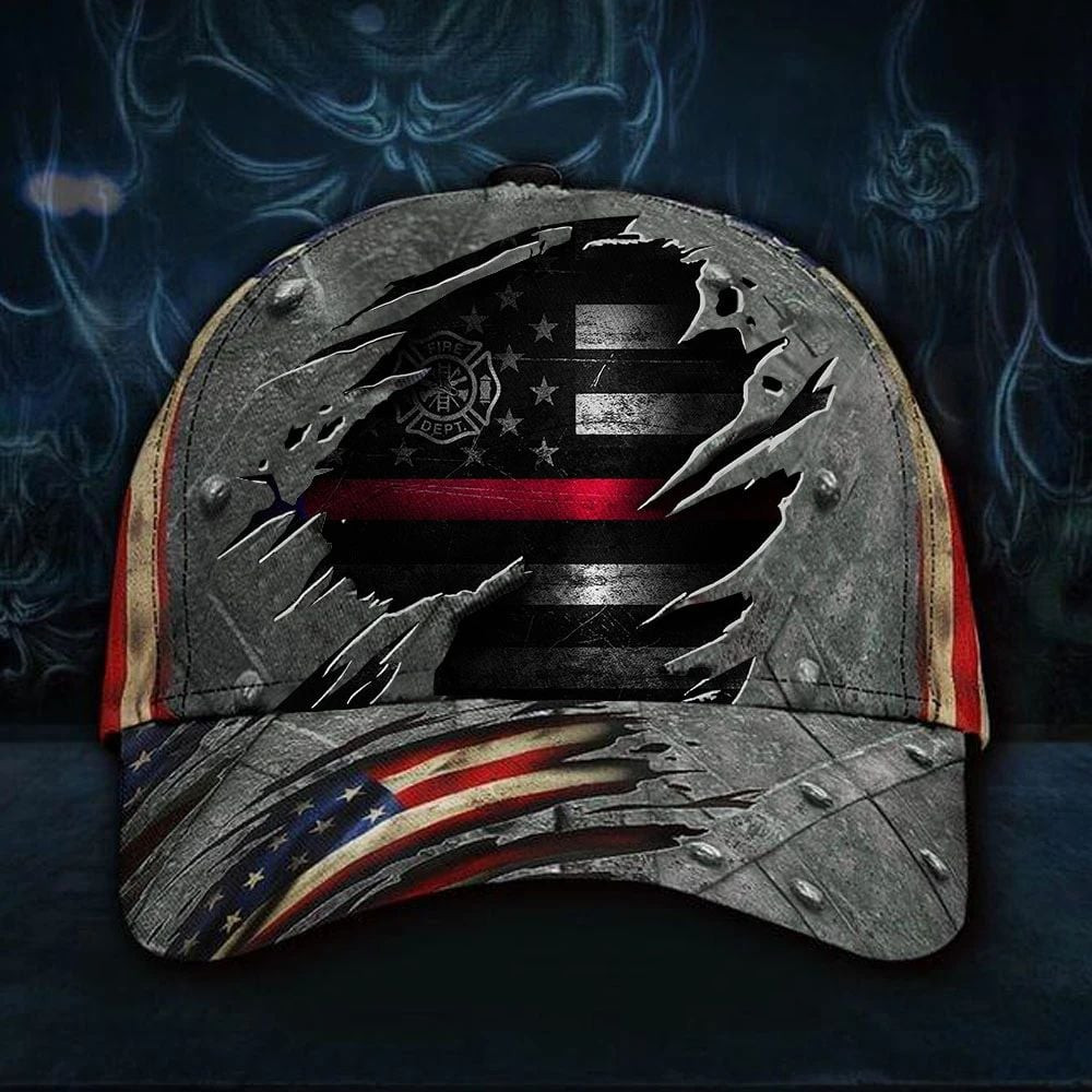 Adeenyc Firefighter Flag Hat Classic Cap Vintage Hat Proud State Trucker Hats Custom Hats Gifts For Men & Women
