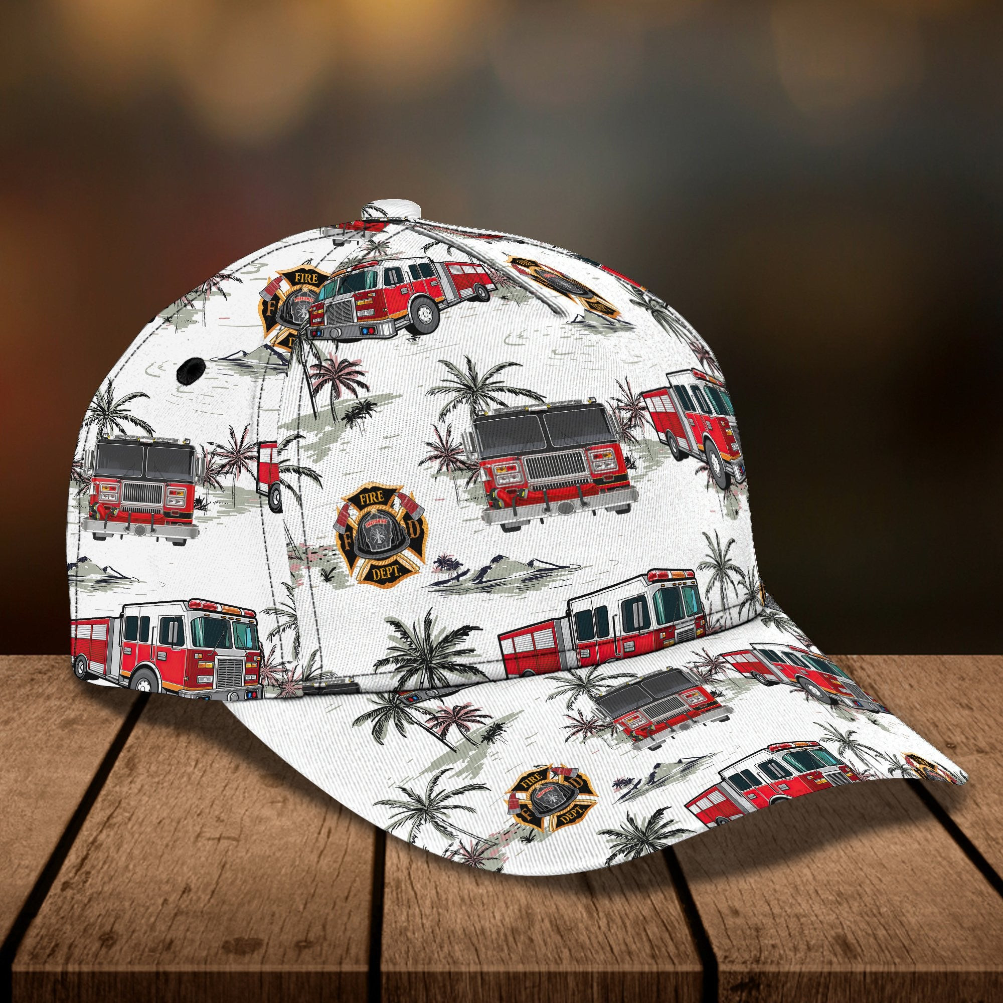 Adeenyc Firefighter - Personalized Name Classic Cap For Firefighter Trucker Hats Custom Hats Gifts For Men & Women