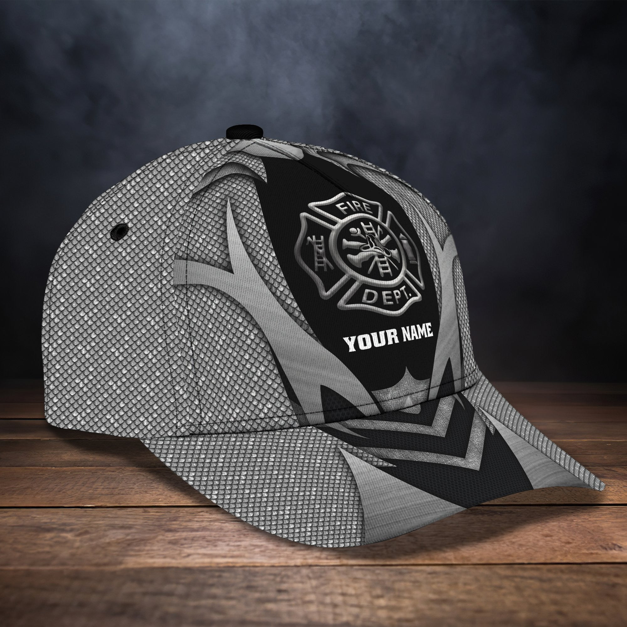Adeenyc Firefighter - Personalized Name Classic Cap For Firefighter Trucker Hats Custom Hats Gifts For Men & Women