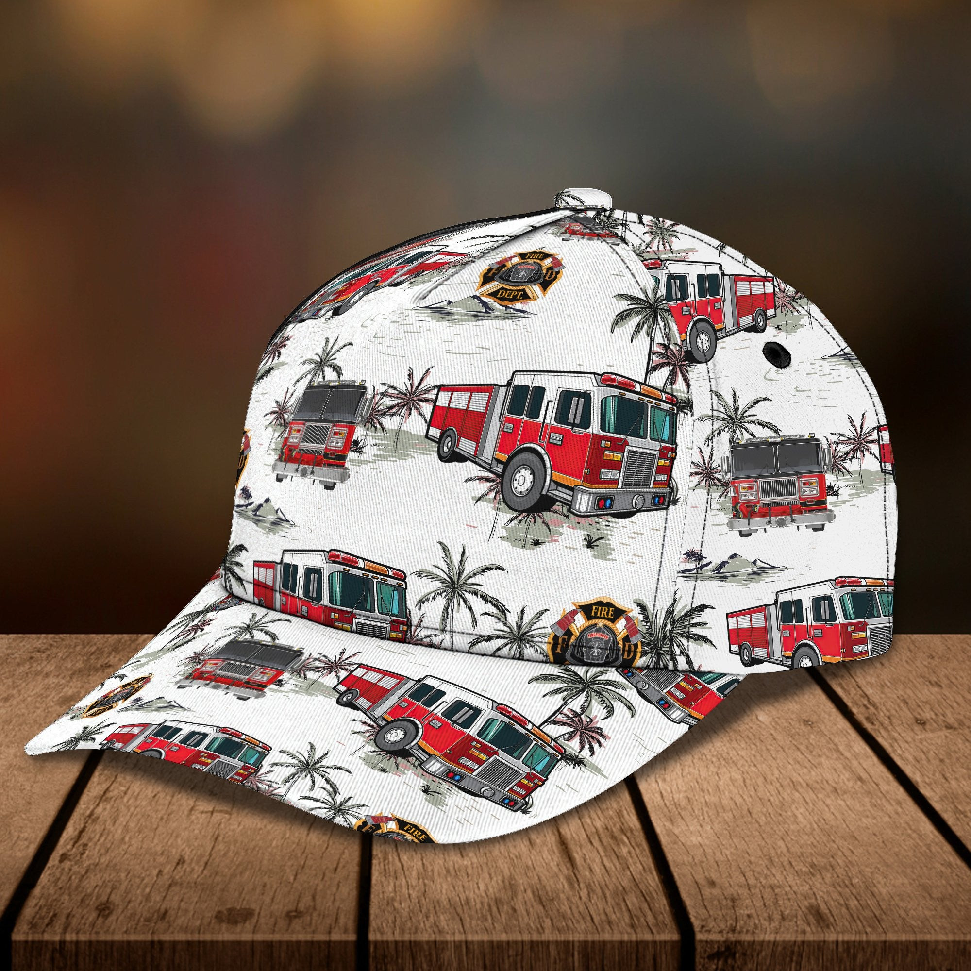 Adeenyc Firefighter - Personalized Name Classic Cap For Firefighter Trucker Hats Custom Hats Gifts For Men & Women