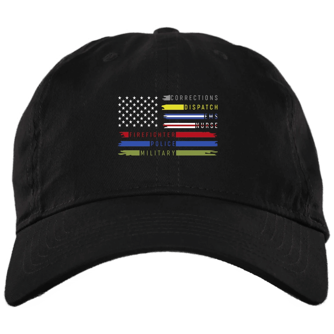 Adeenyc First Responders American Flag Hat Patriotic Flexfit Hat Support Our First Responders Gift Trucker Hats Custom Hats Gifts For Men & Women