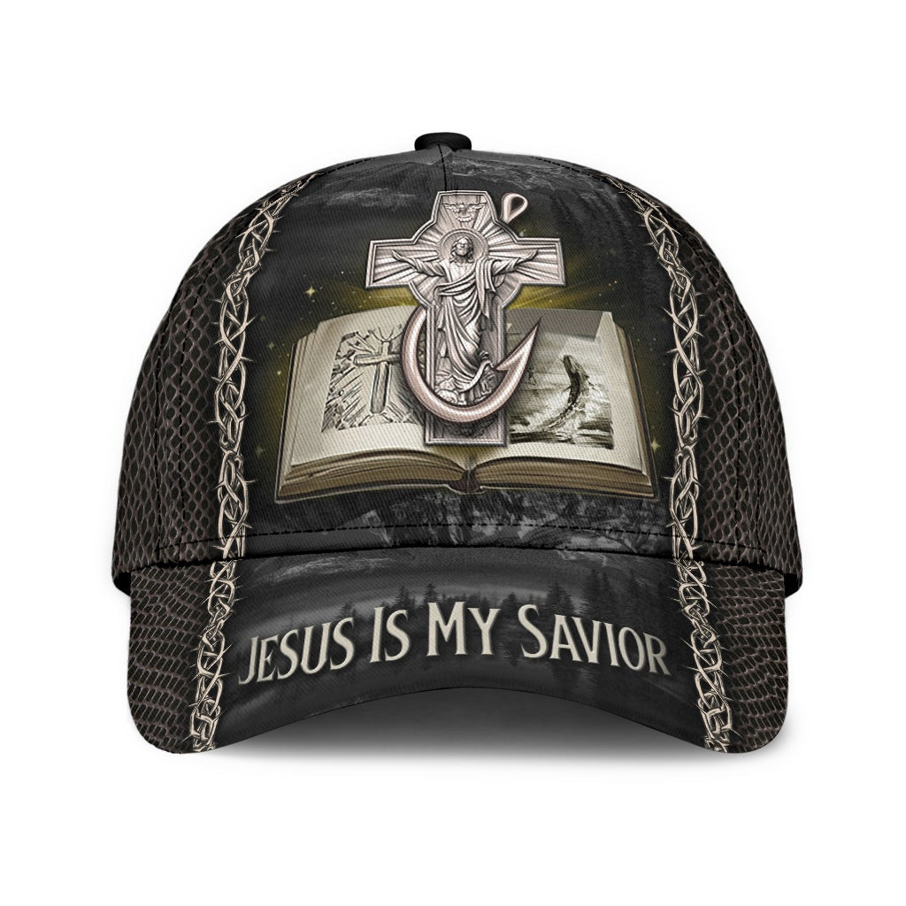 Adeenyc - Fishing Jesus Is My Savior Classic Cap Baseball Hat Trucker Hats Custom Hats Gifts For Men & Women