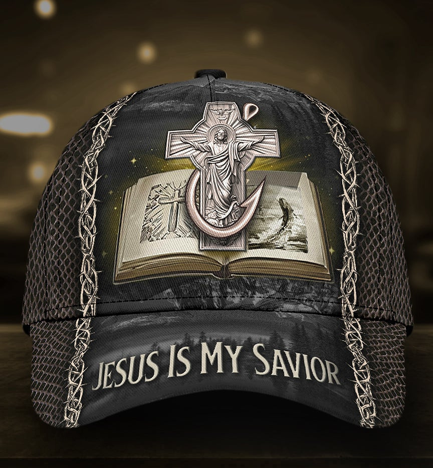 Adeenyc - Fishing Jesus Is My Savior Classic Cap Baseball Hat Trucker Hats Custom Hats Gifts For Men & Women