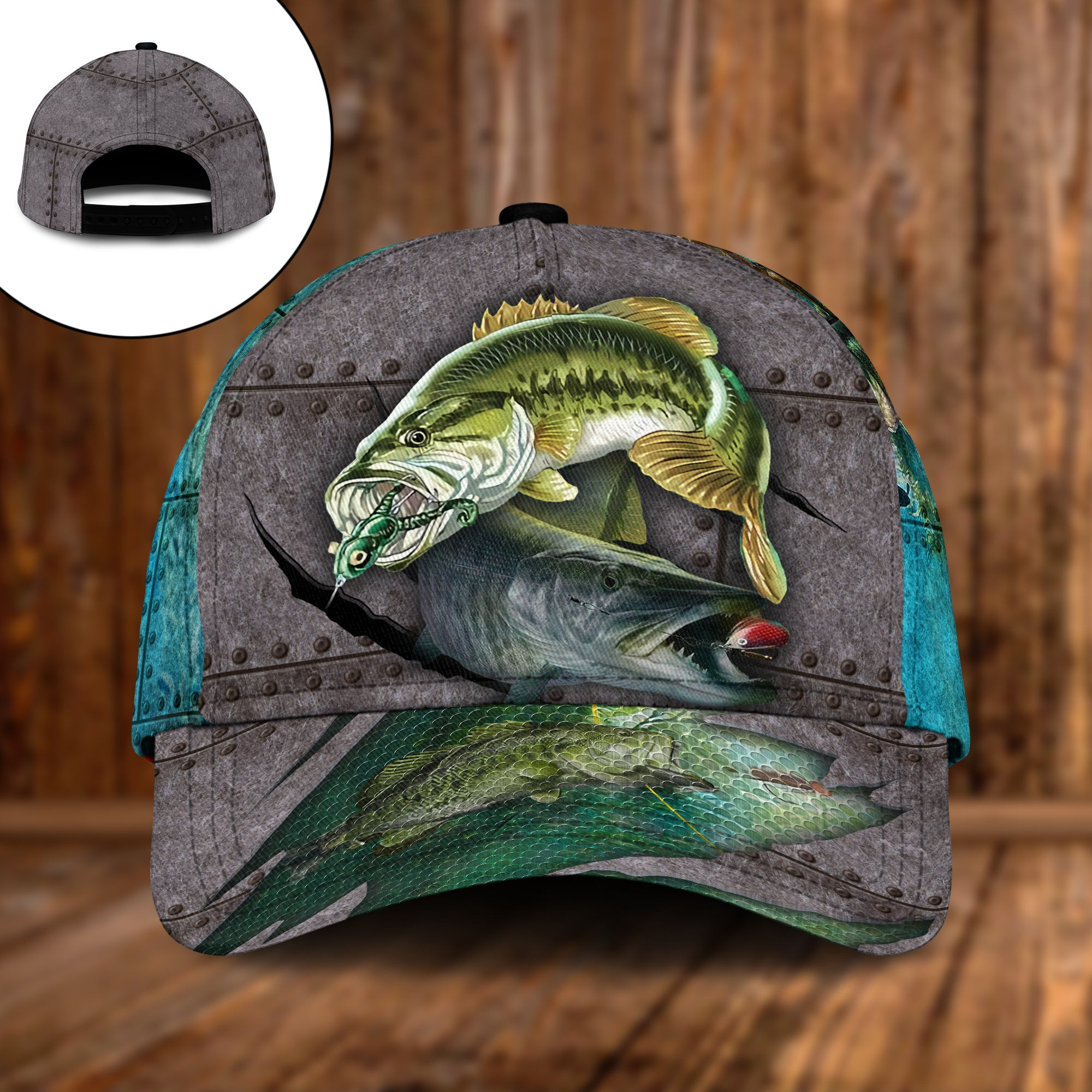 Adeenyc - Fishing More Worry Less - Classic Cap Baseball Hat Trucker Hats Custom Hats Gifts For Men & Women