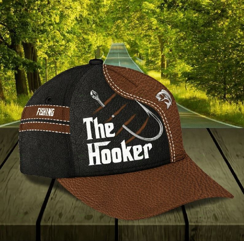 Adeenyc - Fishing The Hooker Personalized Name Custom Name Classic Cap Baseball Hat Trucker Hats Custom Hats Gifts For Men & Women