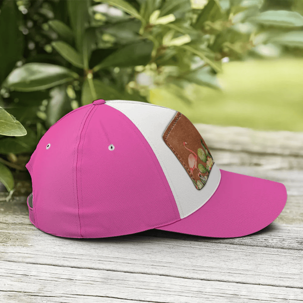 Adeenyc Flamingo And Cactus Classic Pink Baseball Cap Trucker Hats Custom Hats Gifts For Men & Women