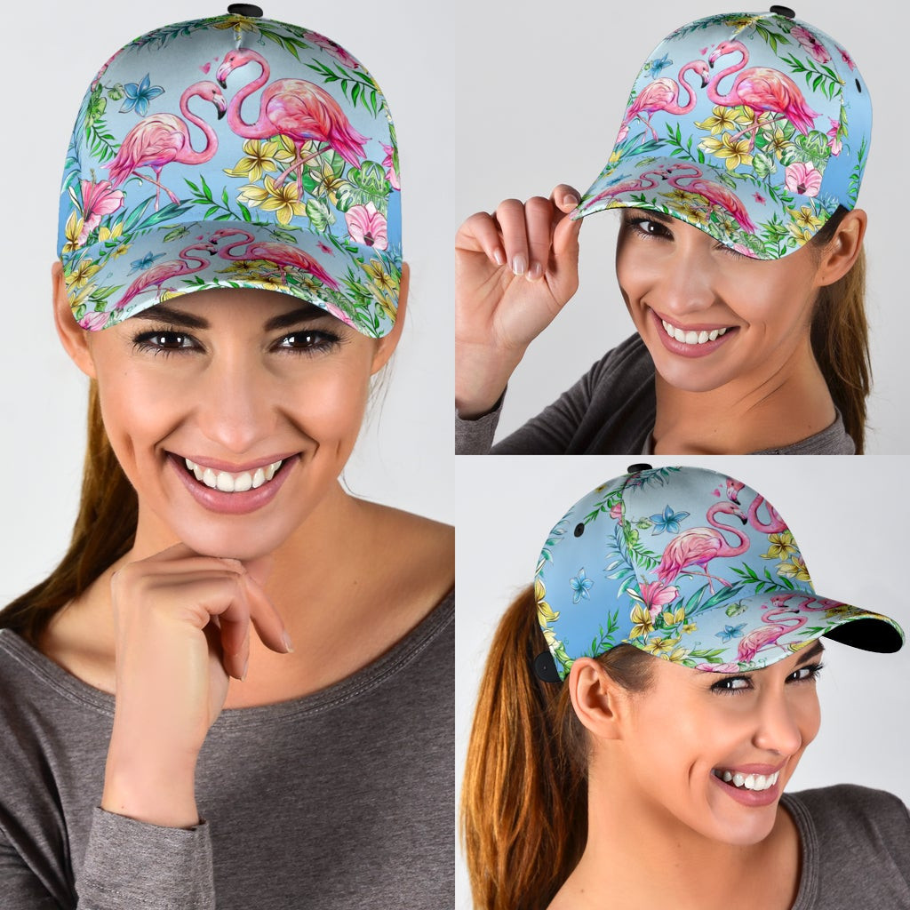 Adeenyc - Flamingo Tropical Pattern Classic Cap Baseball Hat Trucker Hats Custom Hats Gifts For Men & Women