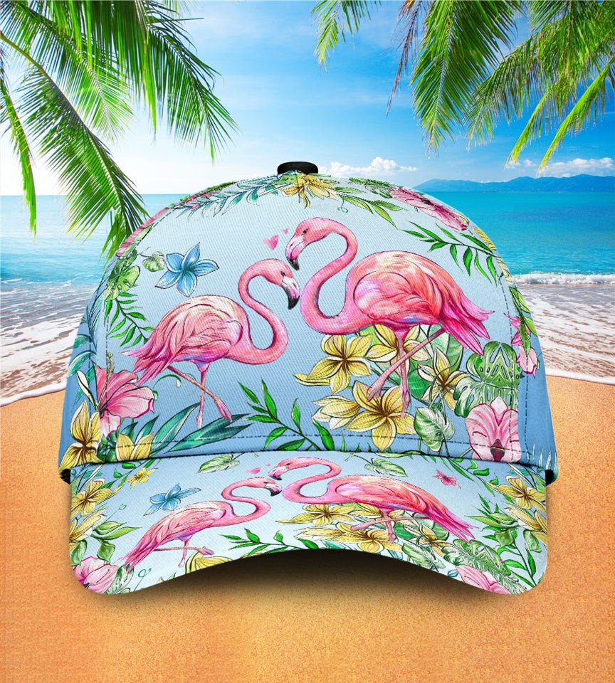 Adeenyc - Flamingo Tropical Pattern Classic Cap Baseball Hat Trucker Hats Custom Hats Gifts For Men & Women