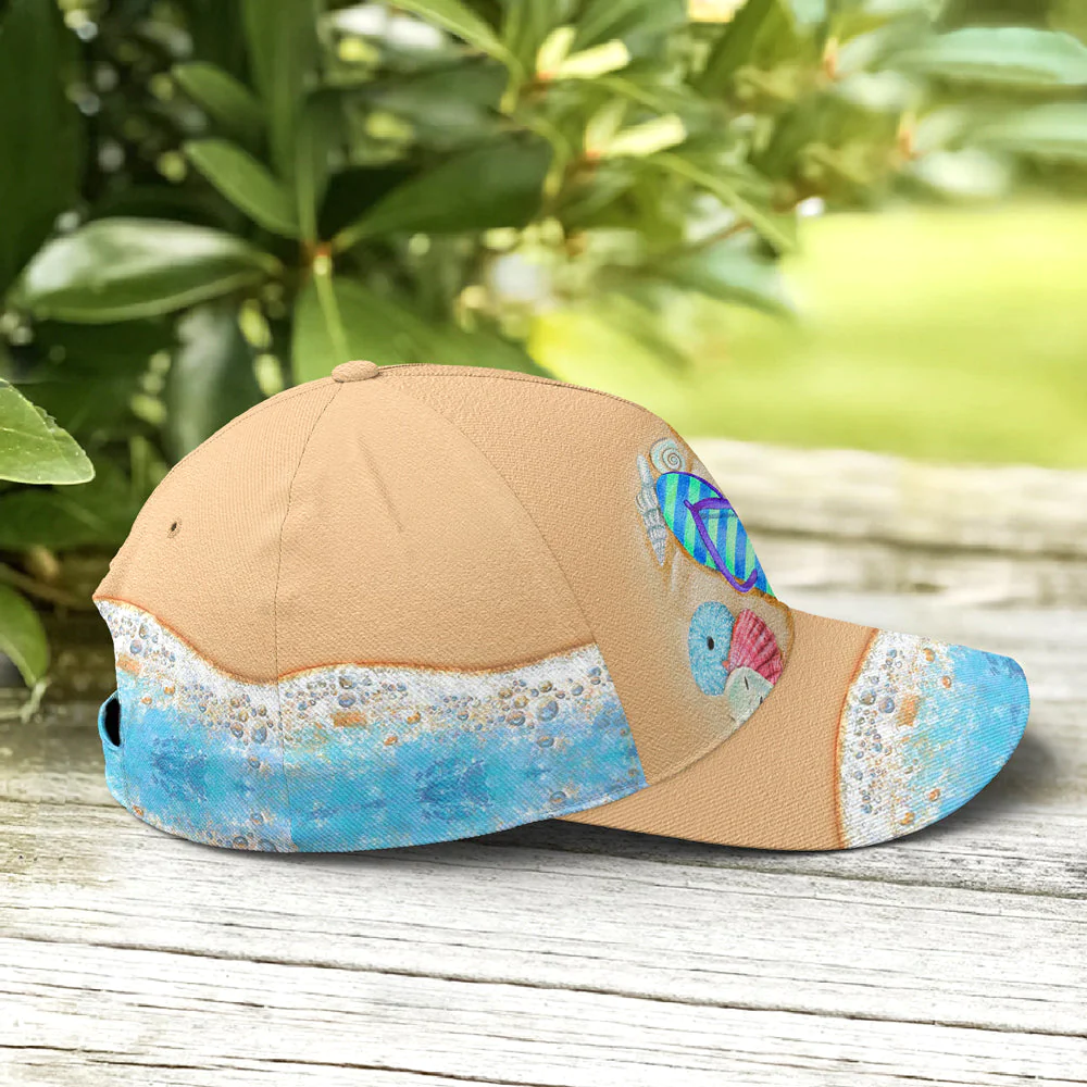 Adeenyc Flip Flop Beach Vector Art Baseball Cap All Over Print Trucker Hats Custom Hats Gifts For Men & Women