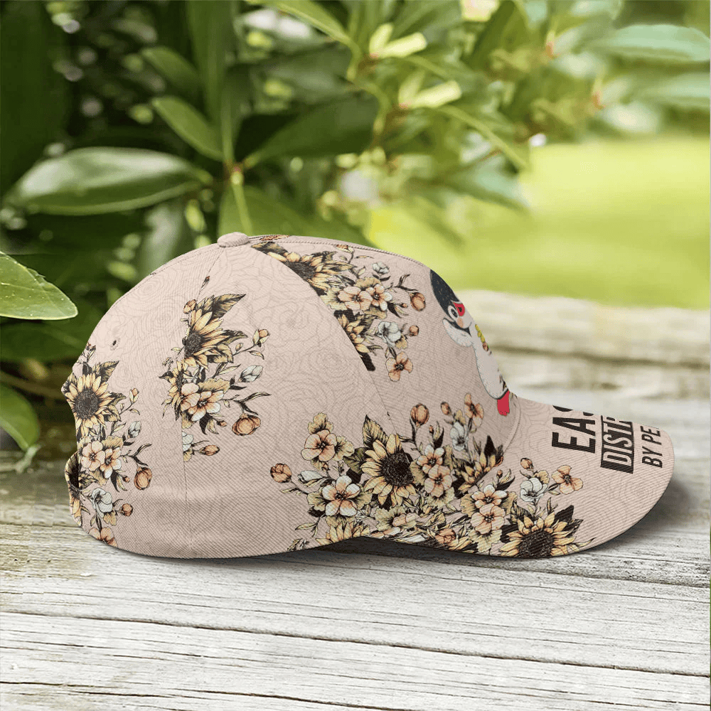 Adeenyc Floral Penguin Vintage Baseball Cap All Over Print Trucker Hats Custom Hats Gifts For Men & Women