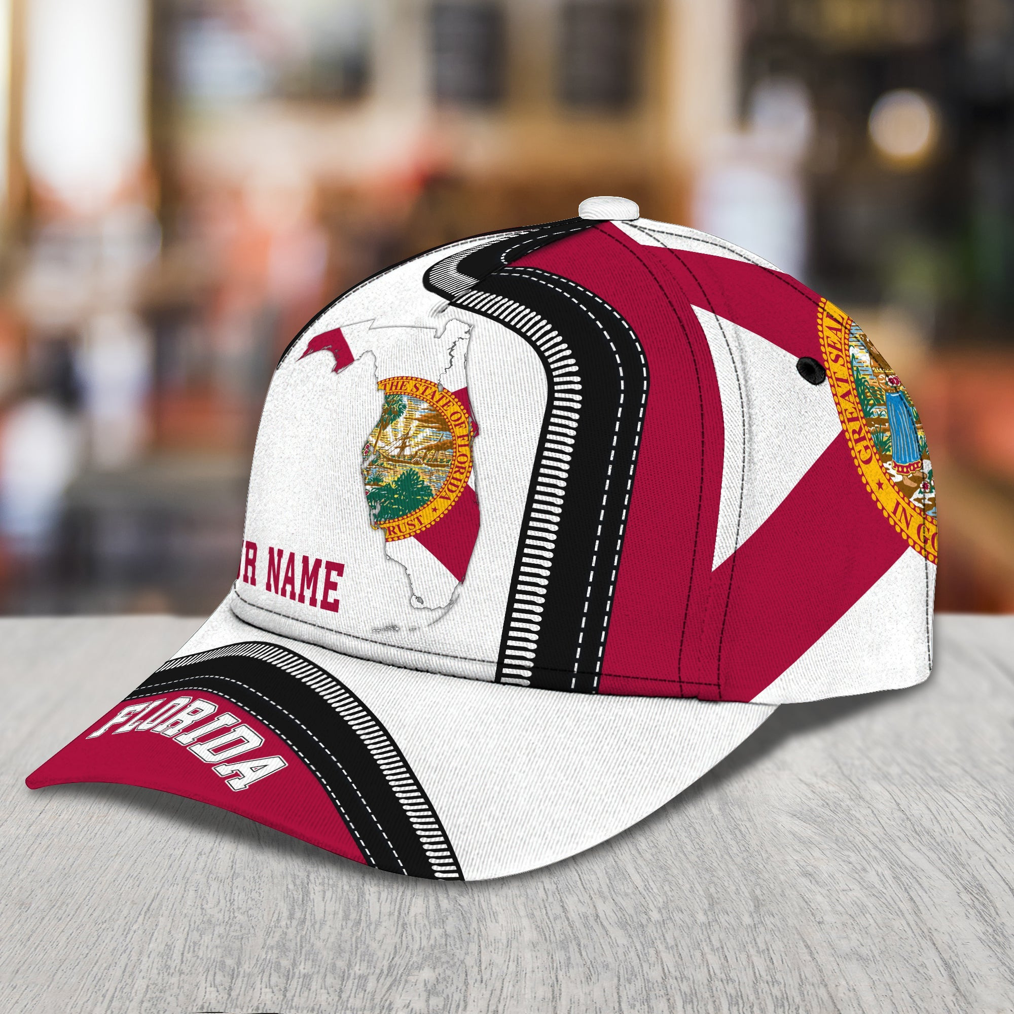 Adeenyc Florida Custom Classic Cap Baseball Cap Hat Baseball Cap Hat- Personalized Name Hats Gifts for men & women Adeenyc.com