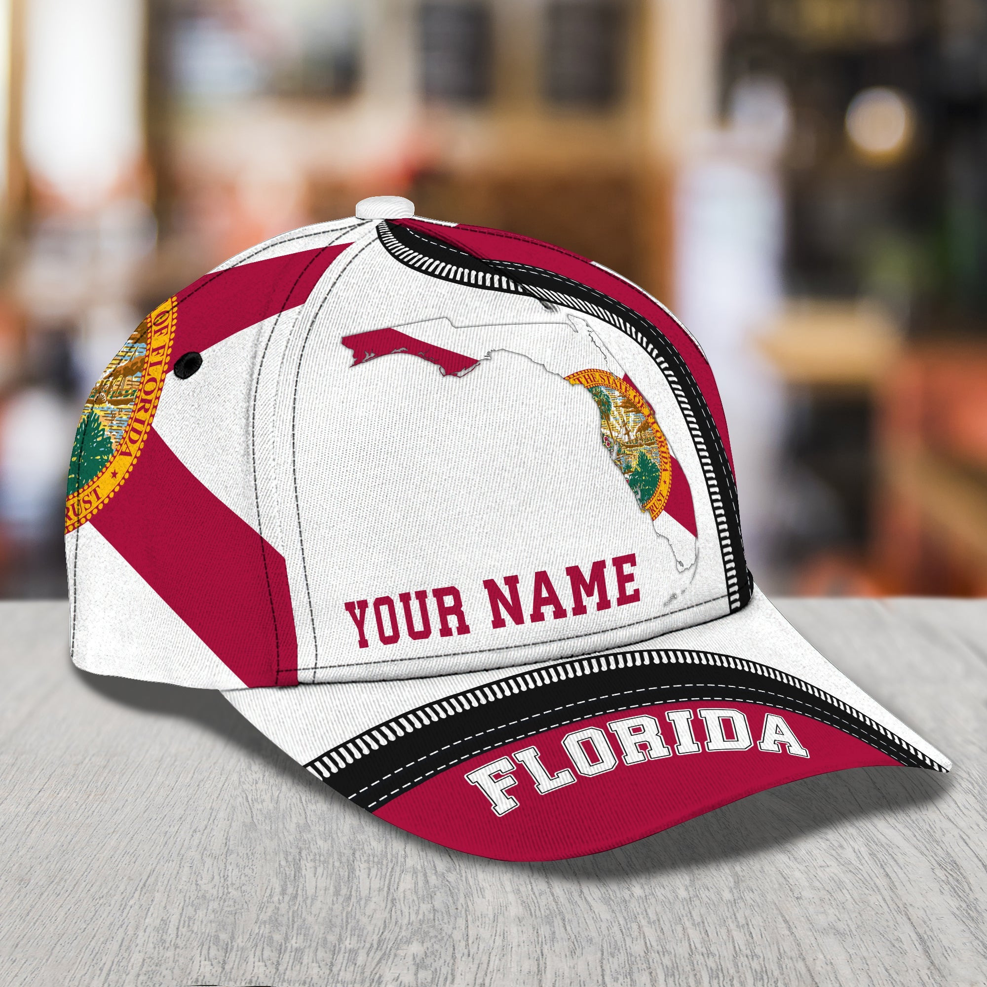 Adeenyc Florida Custom Classic Cap Baseball Cap Hat Baseball Cap Hat- Personalized Name Hats Gifts for men & women Adeenyc.com