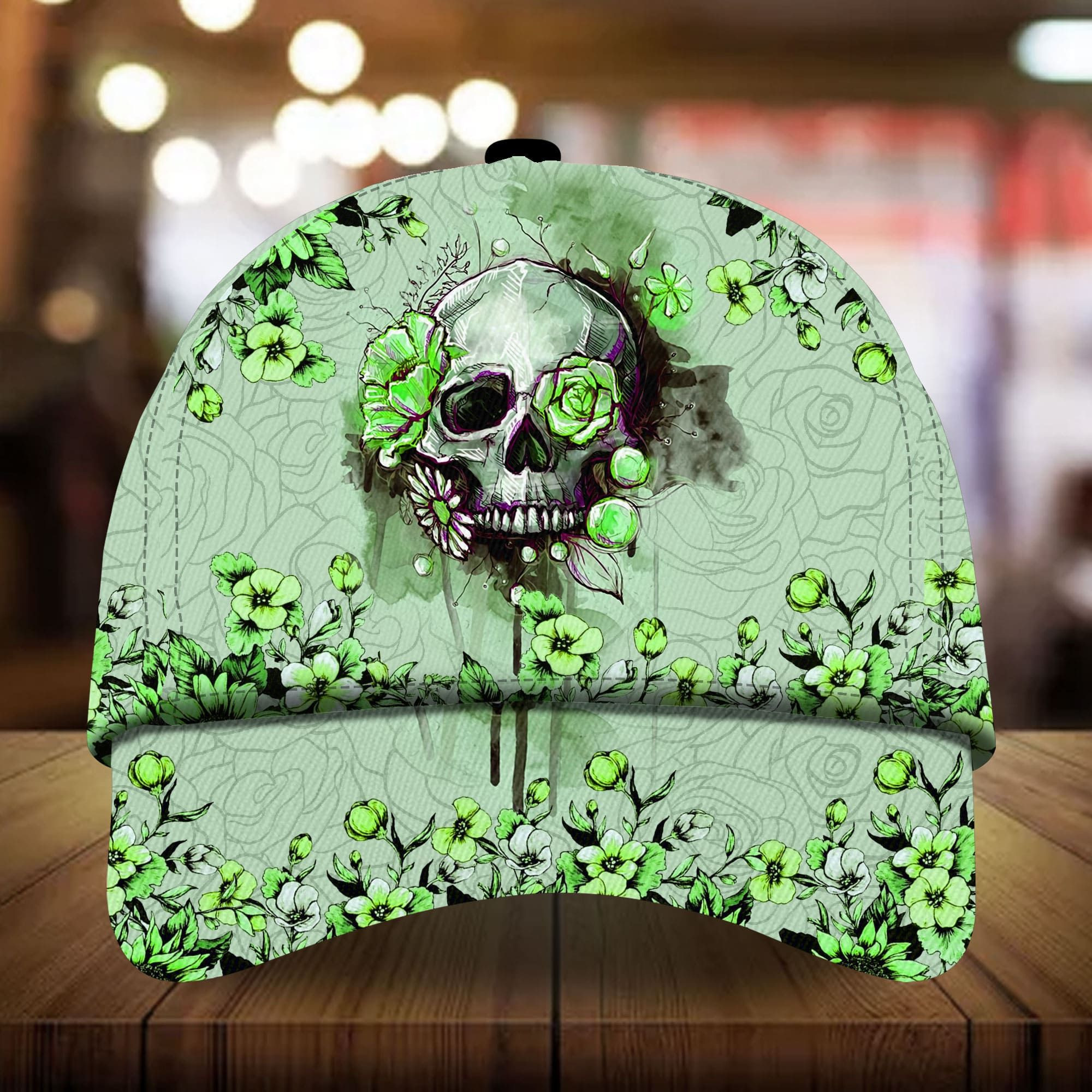 Adeenyc Flower Skull Cap Multicolor All Over Print Trucker Hats Custom Hats Gifts For Men & Women
