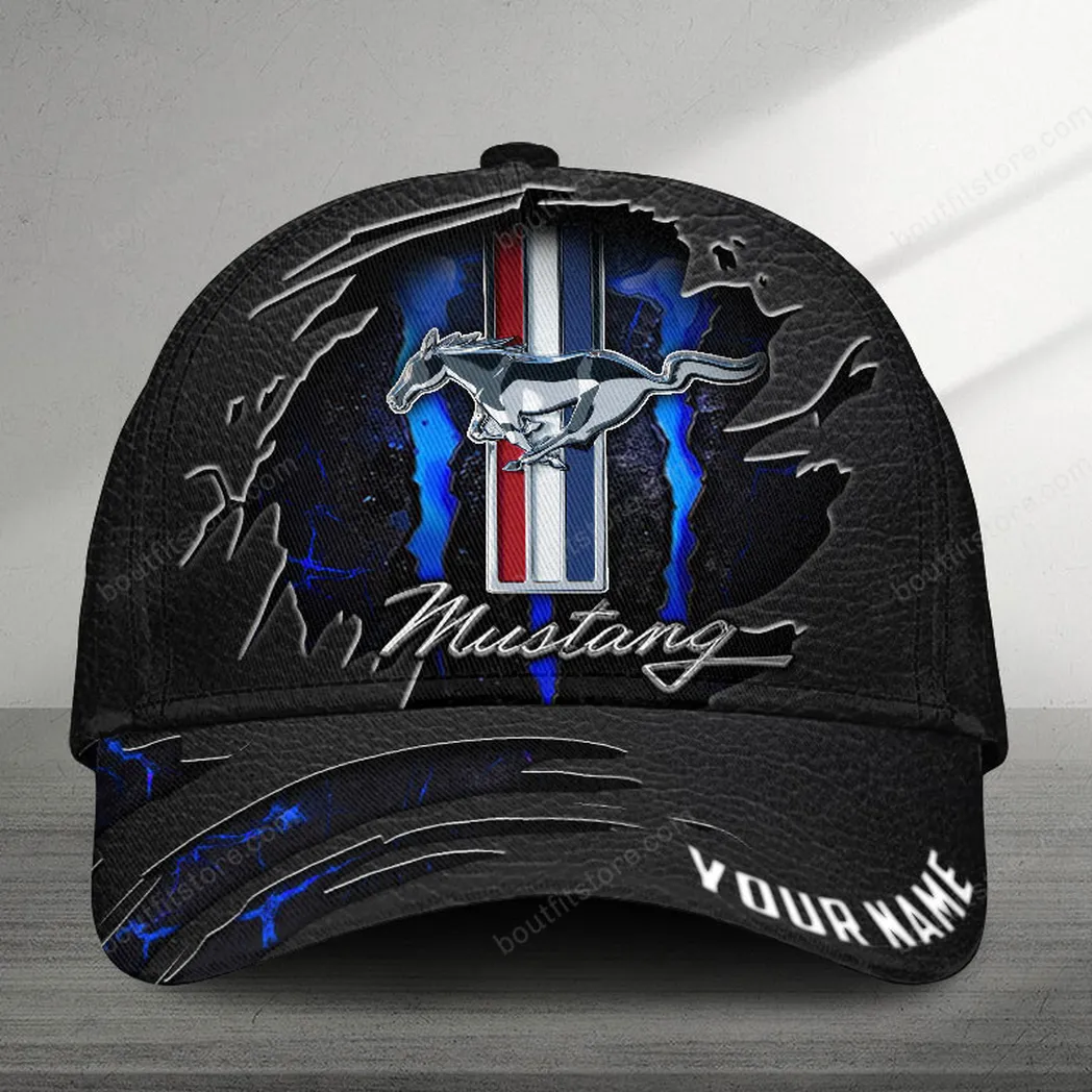 Adeenyc Ford Mustang Cap for Car Lovers, Hat 3d Baseball Cap Classic Hat 