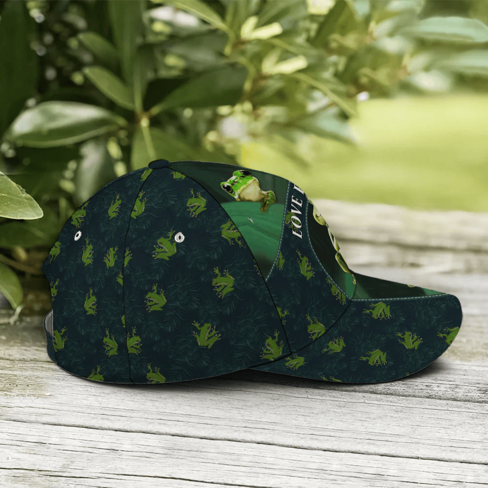 Adeenyc Frogs Vector Art Pattern Green Baseball Cap Trucker Hats Custom Hats Gifts For Men & Women