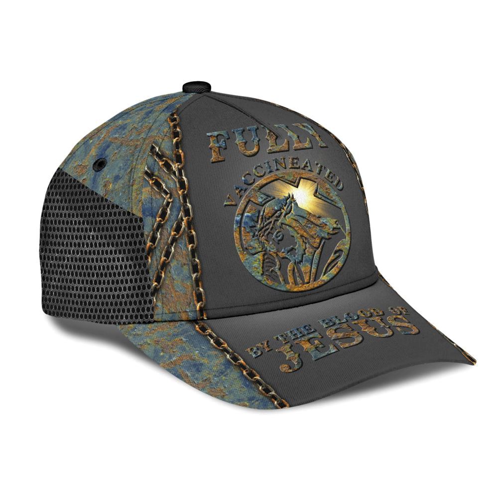 Adeenyc Fully Vaccinated By The Blood Of Jesus Classic All Over Print Baseball Cap, God Baseball Cap, Christian Cap, Christian Hat Trucker Hats Custom Hats Gifts For Men & Women