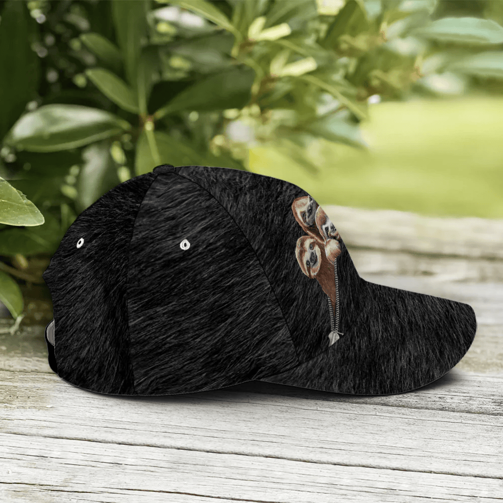 Adeenyc Funny Sloths Black Hair Style Baseball Cap Trucker Hats Custom Hats Gifts For Men & Women