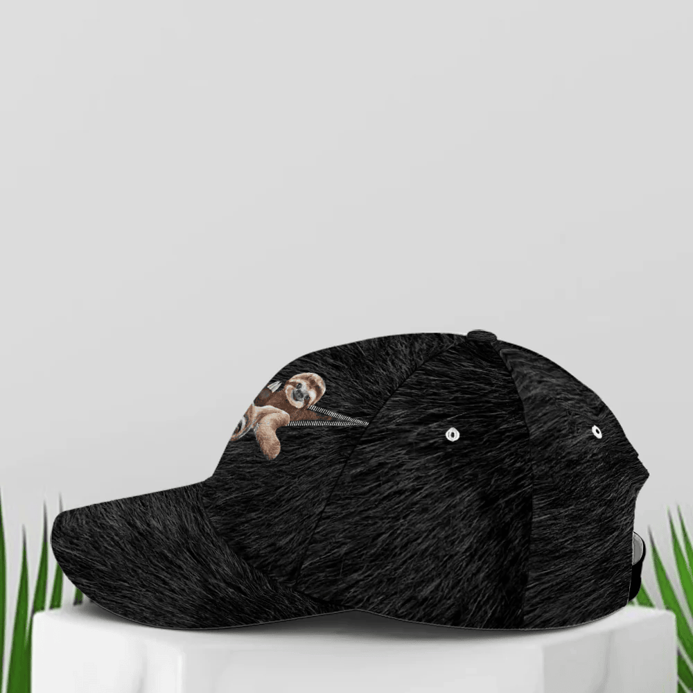 Adeenyc Funny Sloths Black Hair Style Baseball Cap Trucker Hats Custom Hats Gifts For Men & Women