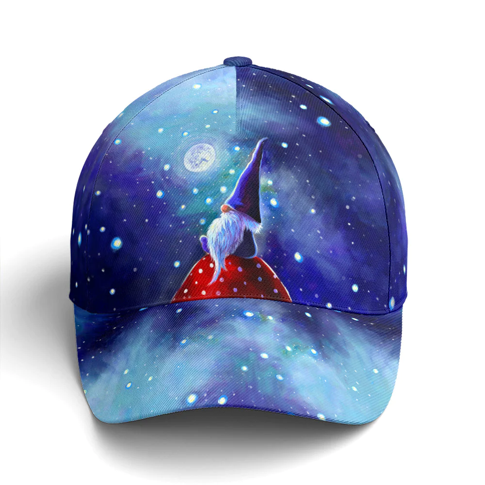 Adeenyc Galaxy Theme Watercolor Gnome Art Baseball Cap Trucker Hats Custom Hats Gifts For Men & Women