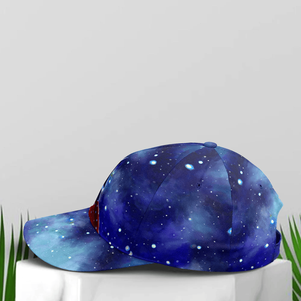 Adeenyc Galaxy Theme Watercolor Gnome Art Baseball Cap Trucker Hats Custom Hats Gifts For Men & Women