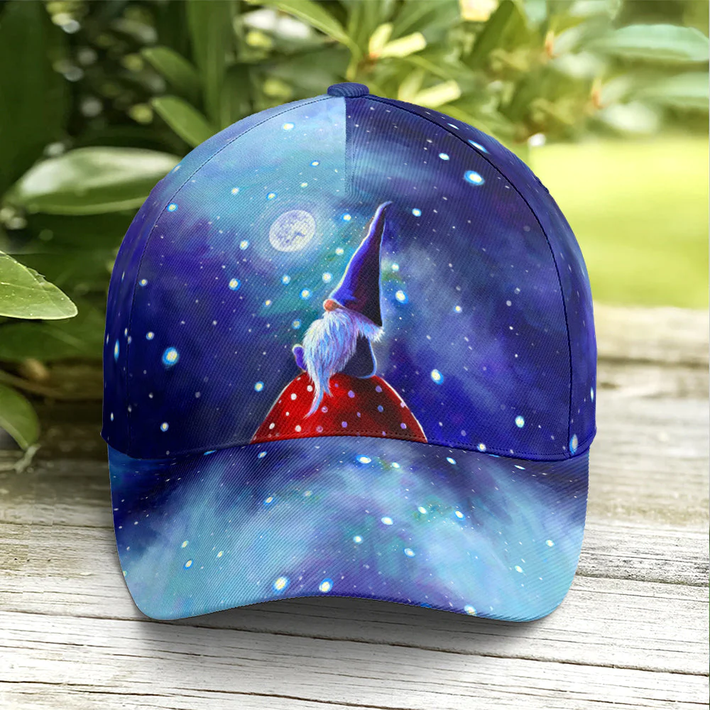 Adeenyc Galaxy Theme Watercolor Gnome Art Baseball Cap Trucker Hats Custom Hats Gifts For Men & Women