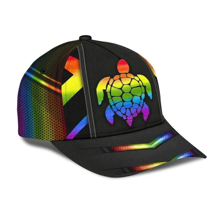 Adeenyc Gay Pride Accessories, Sea Turtle You Are Loved LGBT Printing Baseball Cap Hat, 3D Baseball Cap For Lgbt Trucker Hats Custom Hats Gifts For Men & Women