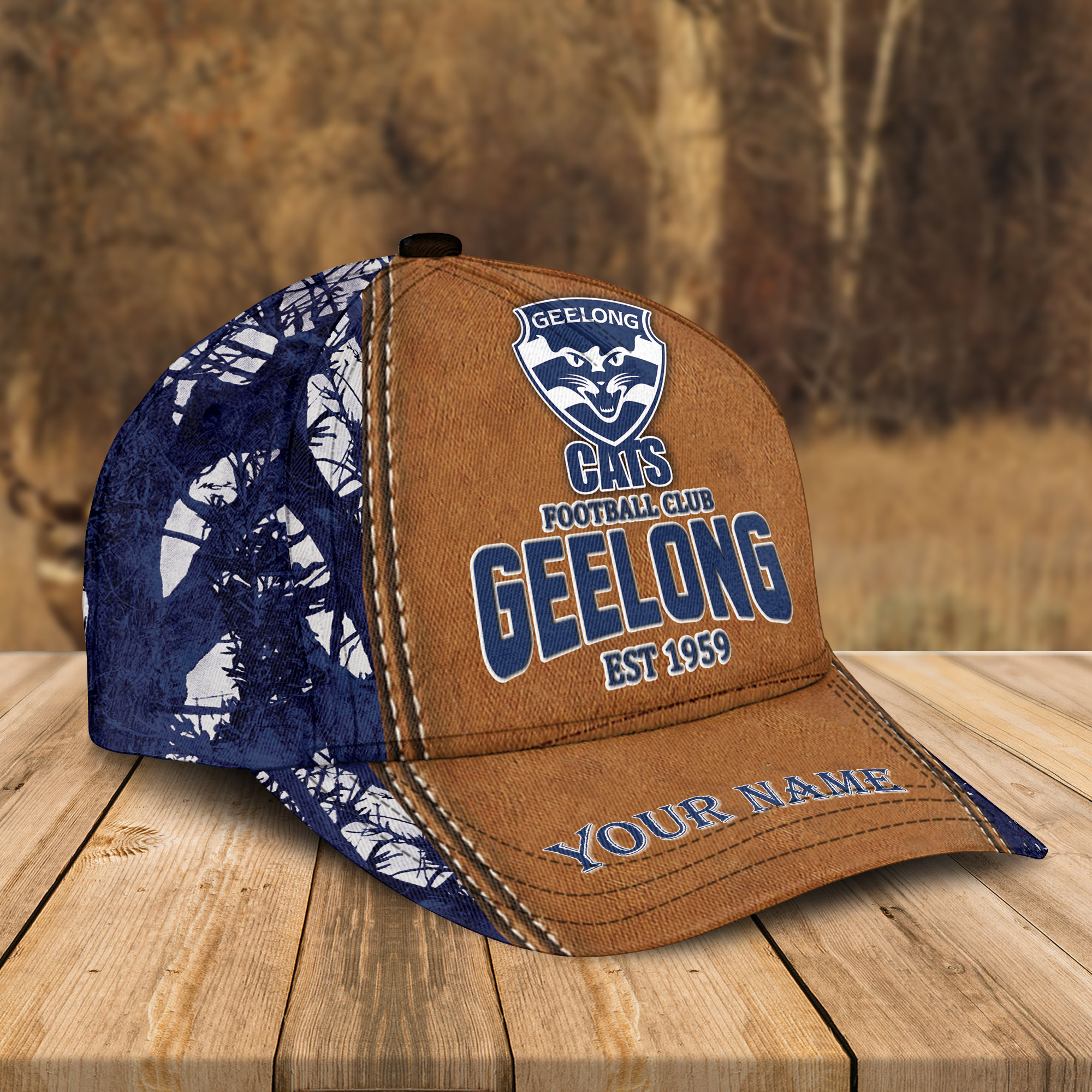 Adeenyc Geelong AFL Personalized Classic Cap Best Gift For Fans