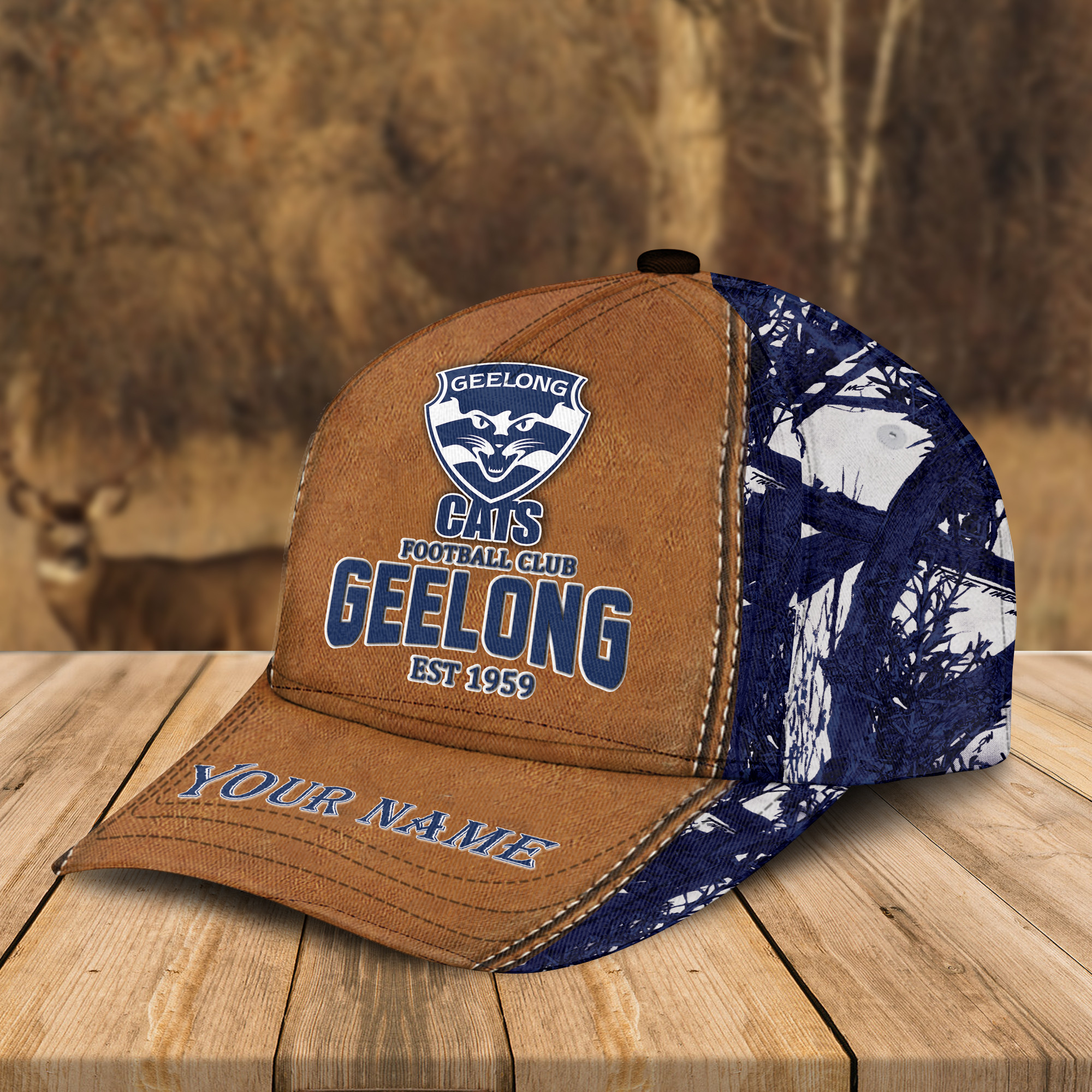 Adeenyc Geelong AFL Personalized Classic Cap Best Gift For Fans