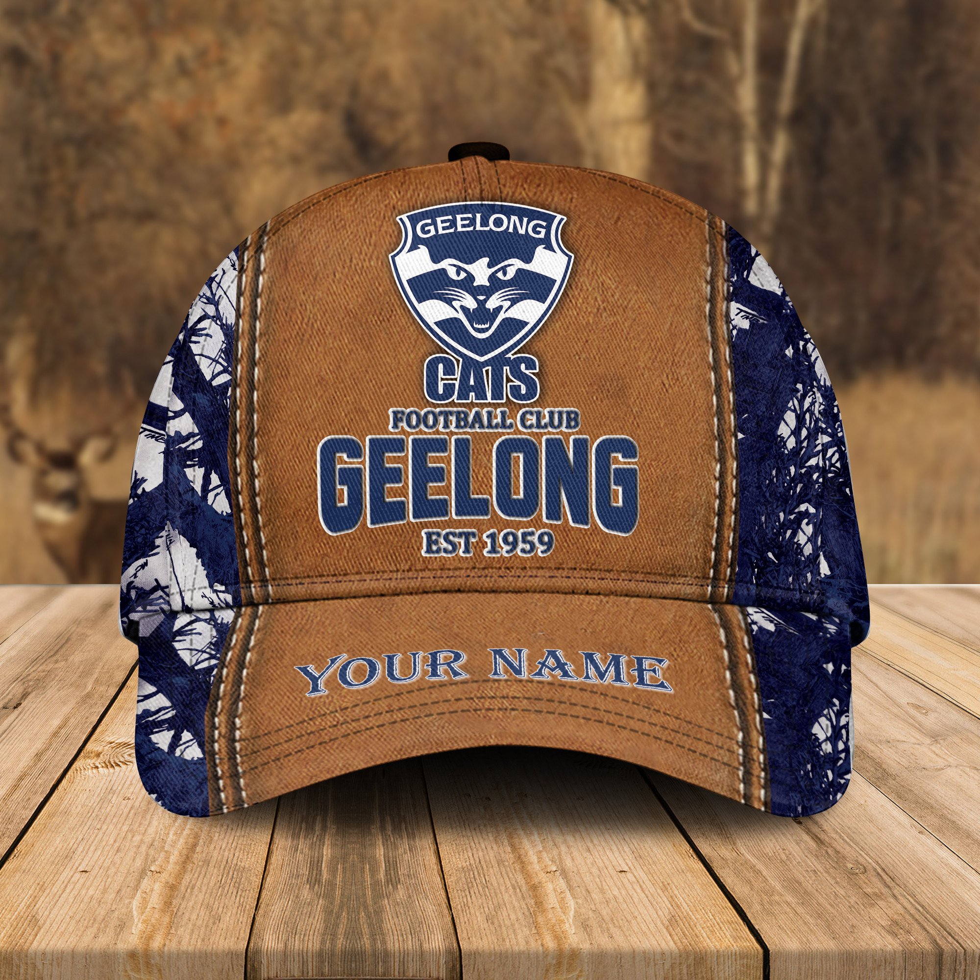 Adeenyc Geelong AFL Personalized Classic Cap Best Gift For Fans