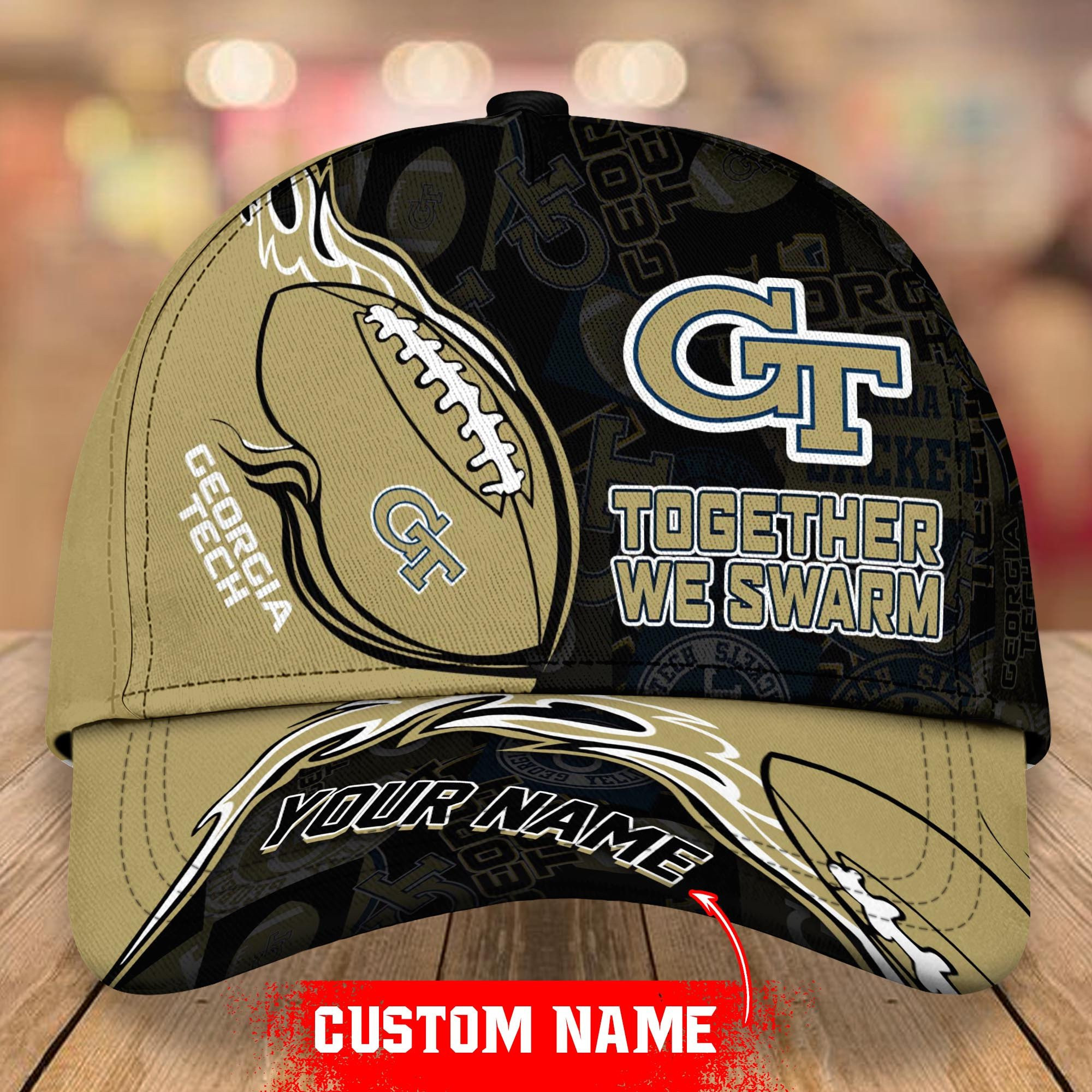 Adeenyc Georgia Tech Yellow Jackets NCAA Personalized Hats Baseball Caps Classic Caps for men, women